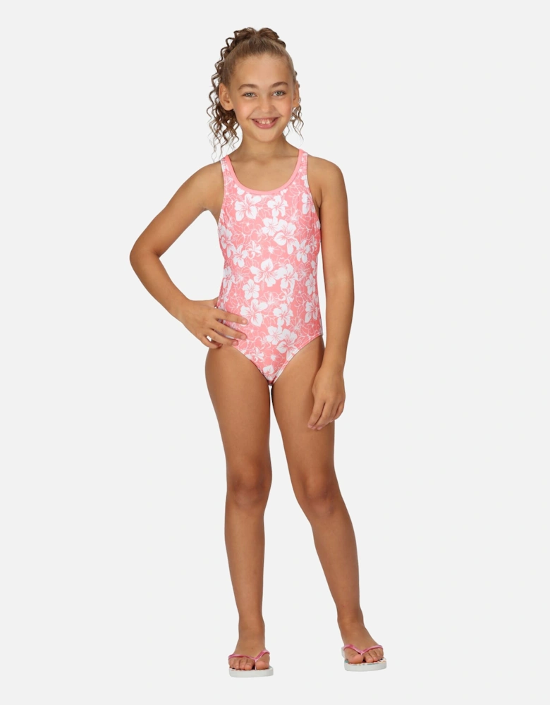 Girls Katrisse Hibiscus One Piece Swimsuit