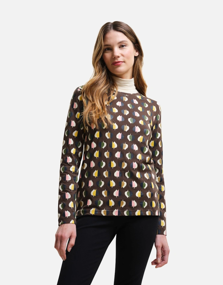 Womens/Ladies Orla Kiely Leaf Print Long-Sleeved T-Shirt