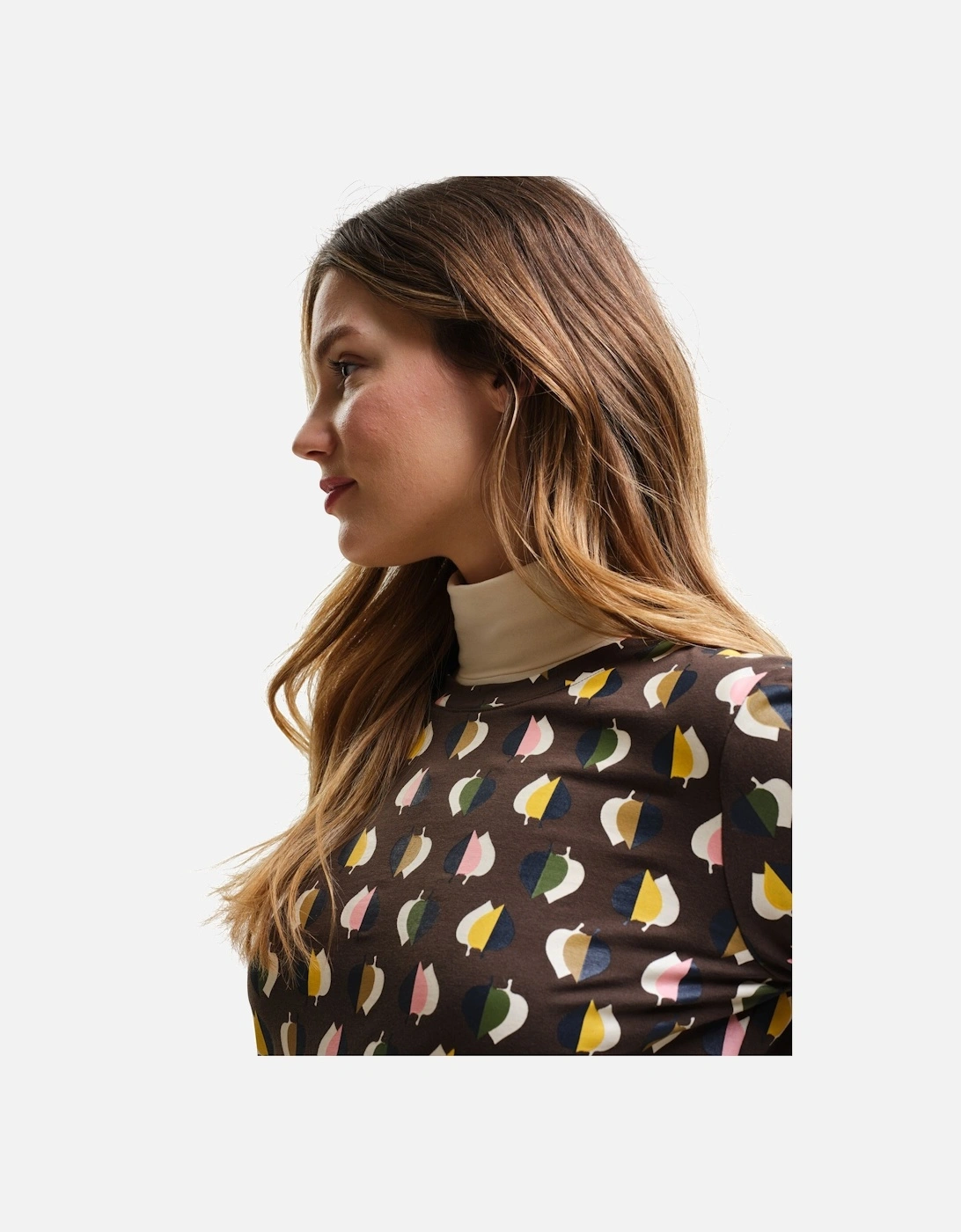 Womens/Ladies Orla Kiely Leaf Print Long-Sleeved T-Shirt