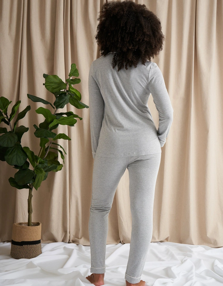 Bamboo Pyjama Set in Grey Marl