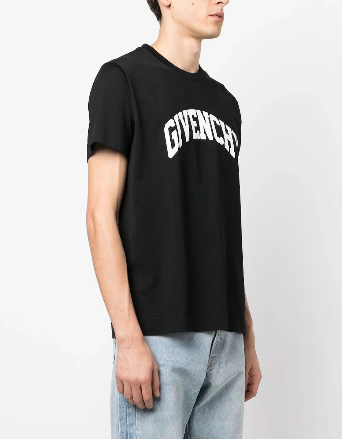 College logo printed T-shirt in Black