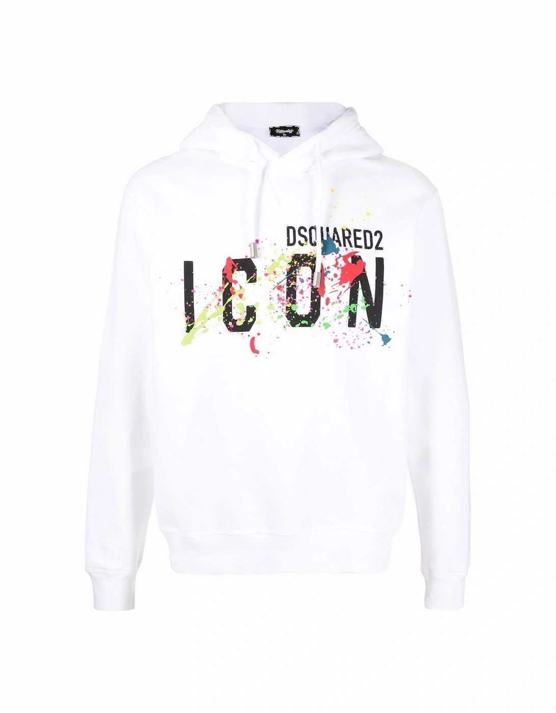 Icon Paint Splatter Hoodie White, 6 of 5