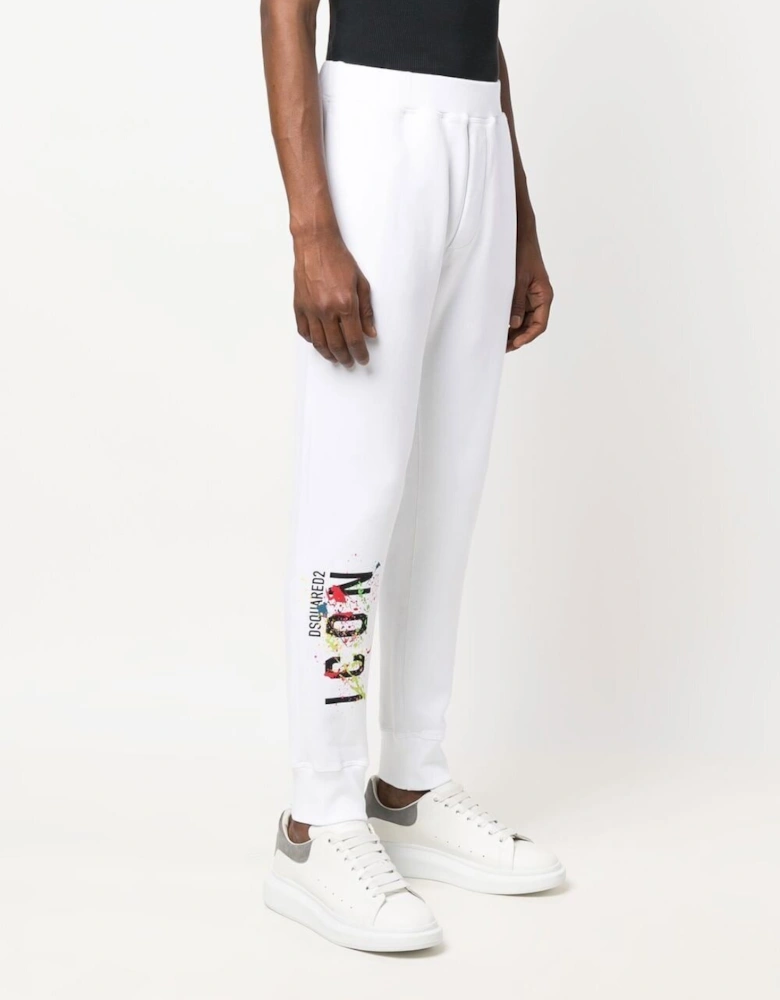 Icon Splat Jogging Bottoms White