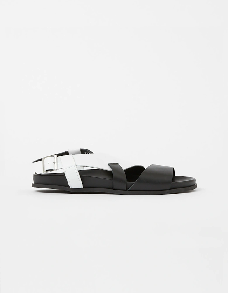 S+W x Branca Asymmetric Footbed Sandals