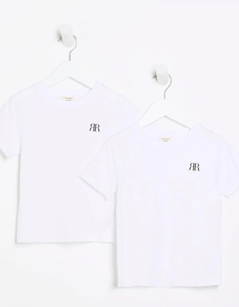 Mini Boys 2Pk T-Shirts - White