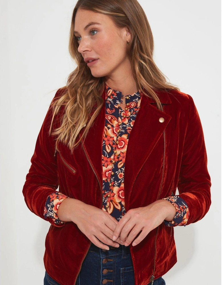 Velour Jacket - Red