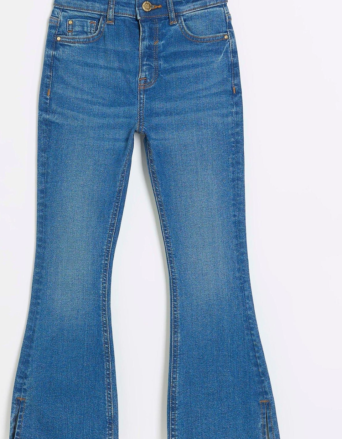 Girls Flared Jeans - Blue, 3 of 2