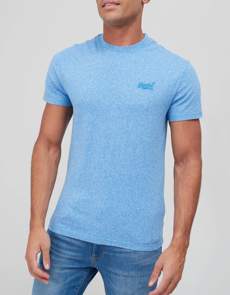 Essential Logo Embroidered T-Shirt - Light Blue