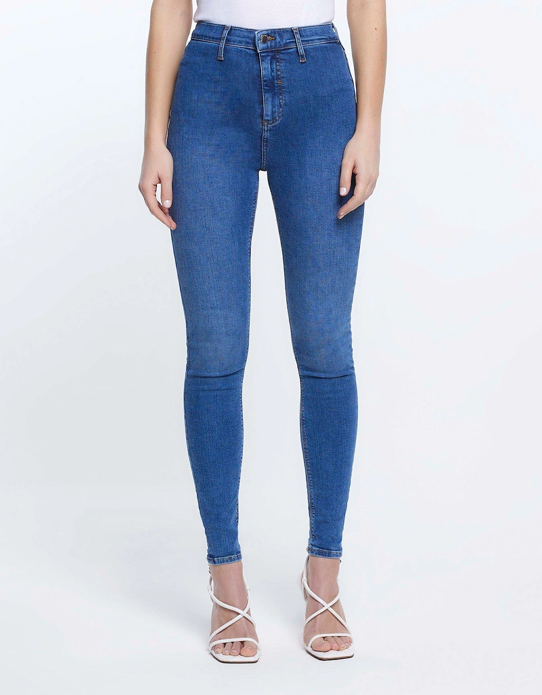High Waisted Jeggings - Blue, 3 of 2