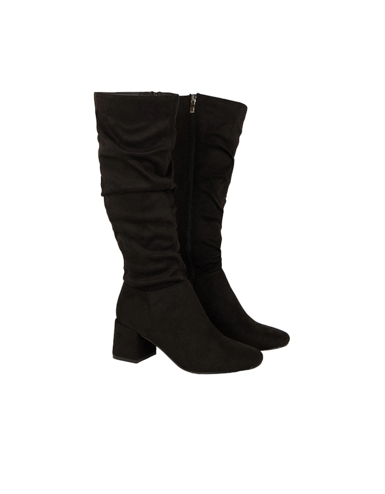 Womens/Ladies Kaya Ruched Knee-High Boots
