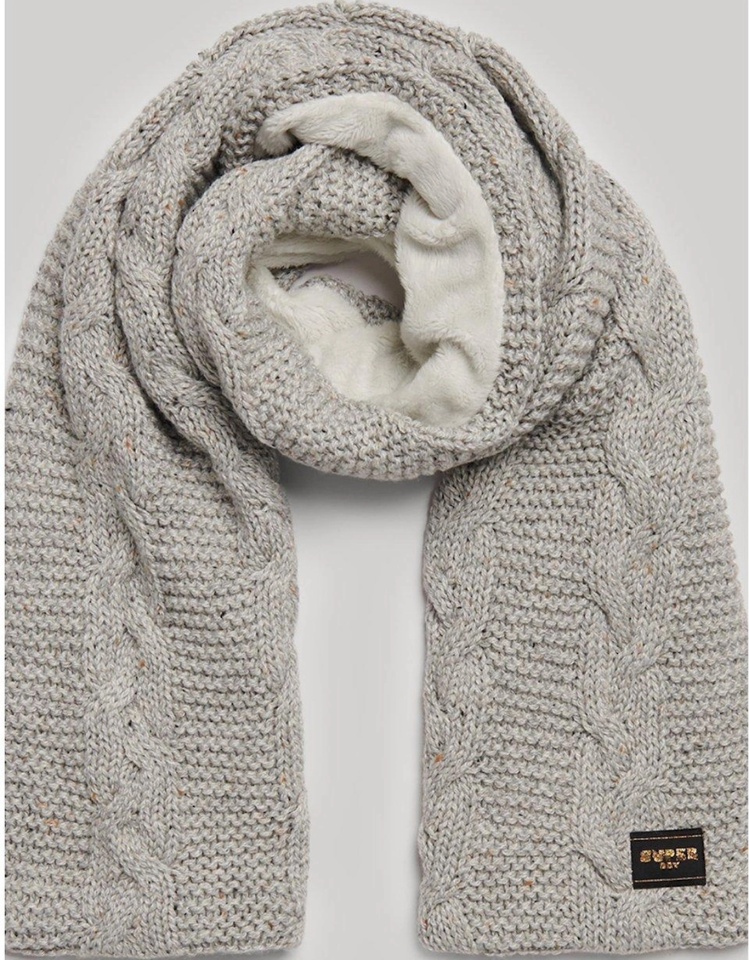 Cable Knit Scarf - Grey, 2 of 1