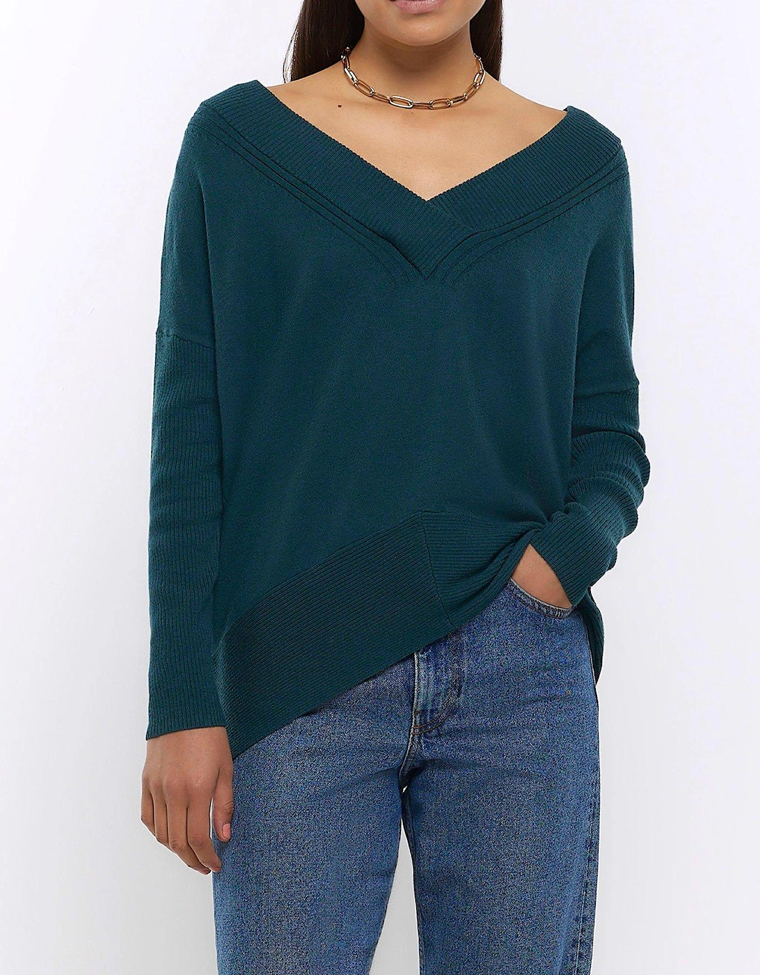 Ribbed Jumper - Green, 6 of 5