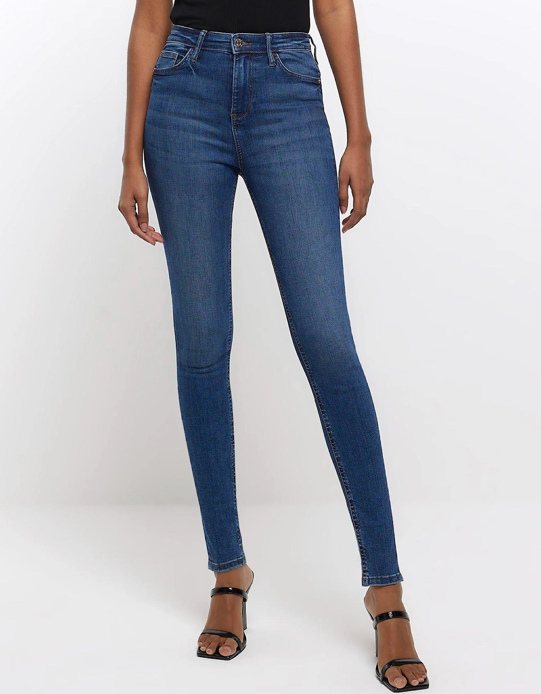 High Rise Skinny Sculpt Jeans - Blue, 3 of 2