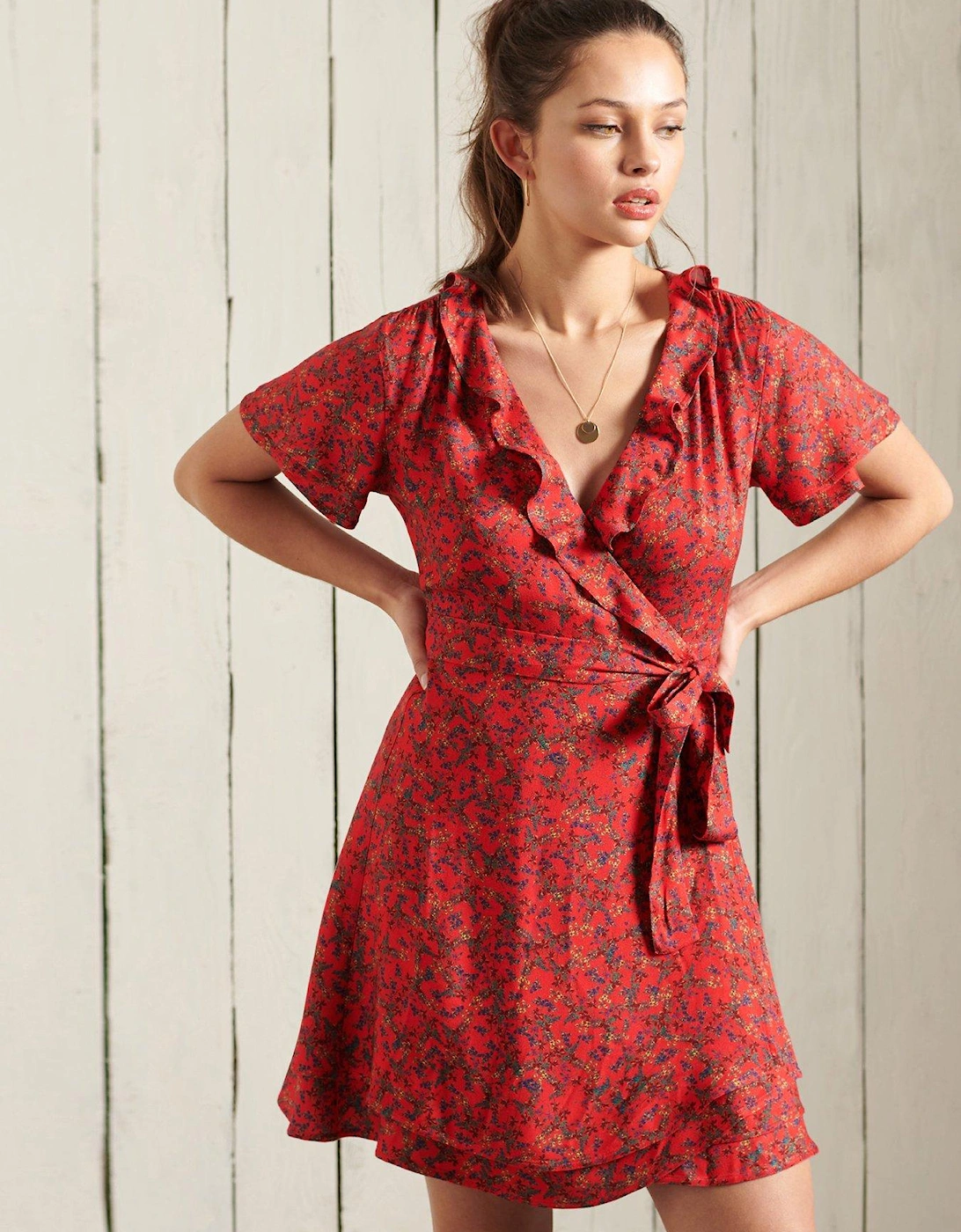 Summer Wrap Dress - Red, 2 of 1