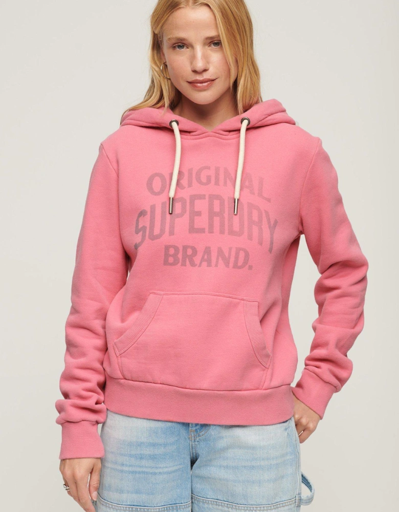 Archive Script Graphic Hoodie - Pink