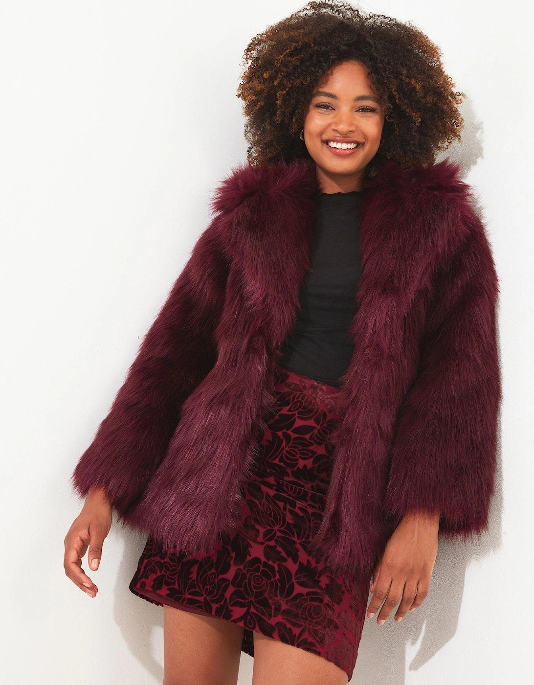 Fabulous Faux Fur Coat - Red, 3 of 2