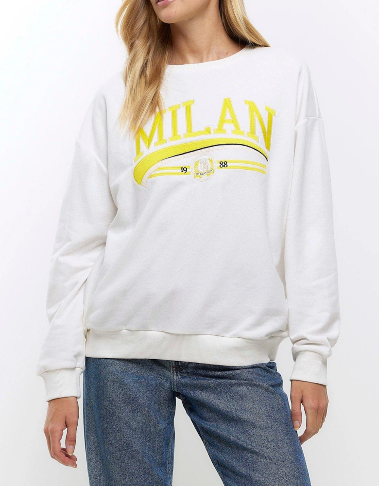 Milan Sports Sweatshirt - White