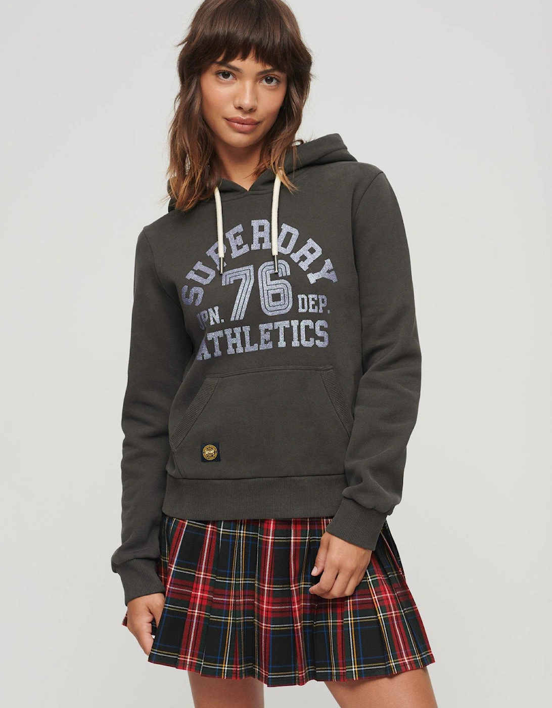 Scripted College Graphic Hoodie - Black, 2 of 1