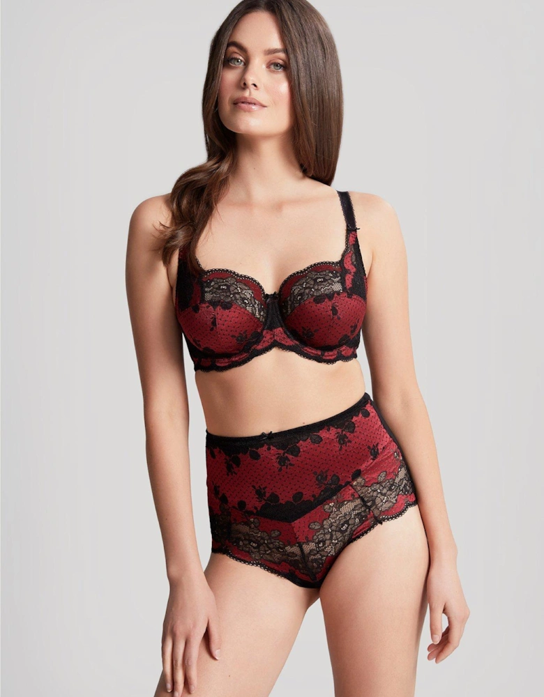 Clara Full Cup Bra - Red and Black