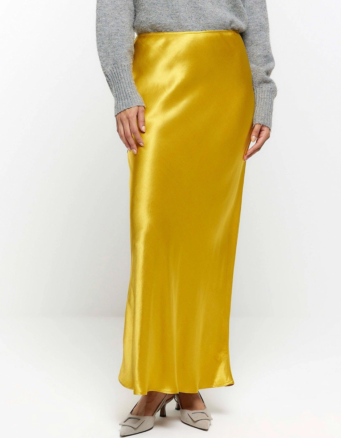Bias Maxi Skirt - Dark Yellow, 3 of 2