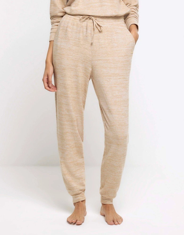 Soft Brushed Tie Jogger - Brown