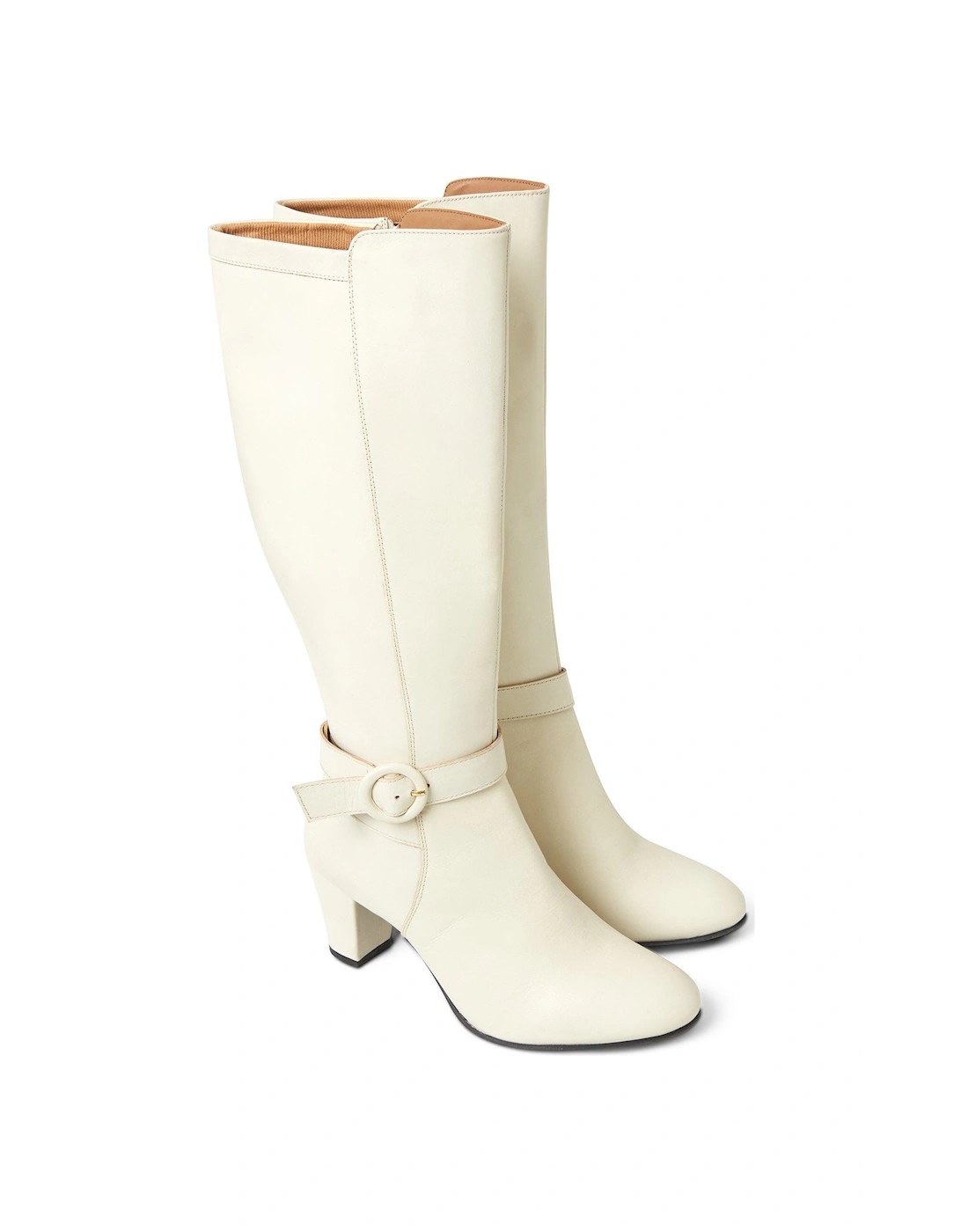 About Town Tall Leather Boots - White, 3 of 2