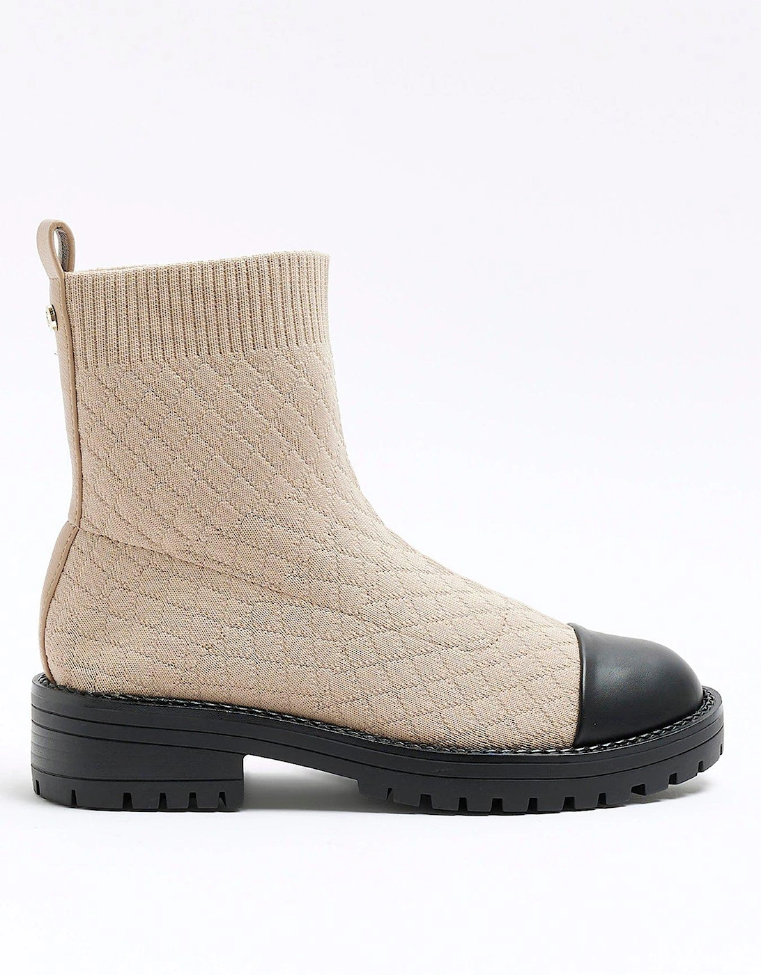 Quilted Sock Boot - Cream, 2 of 1