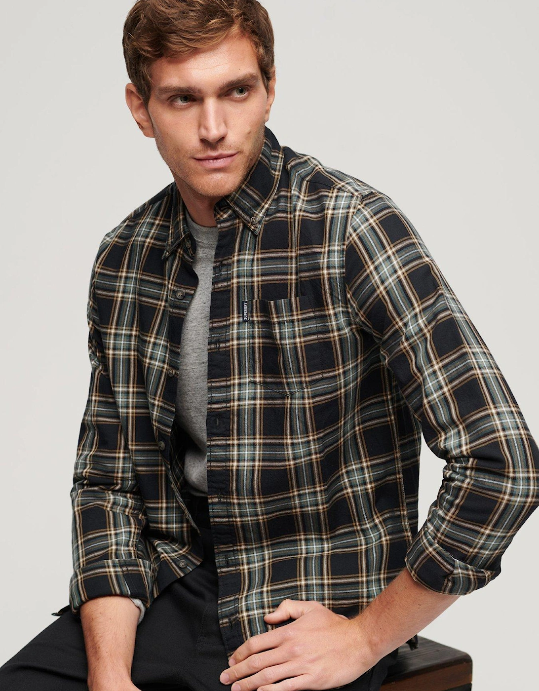 Vintage Check Shirt - Black