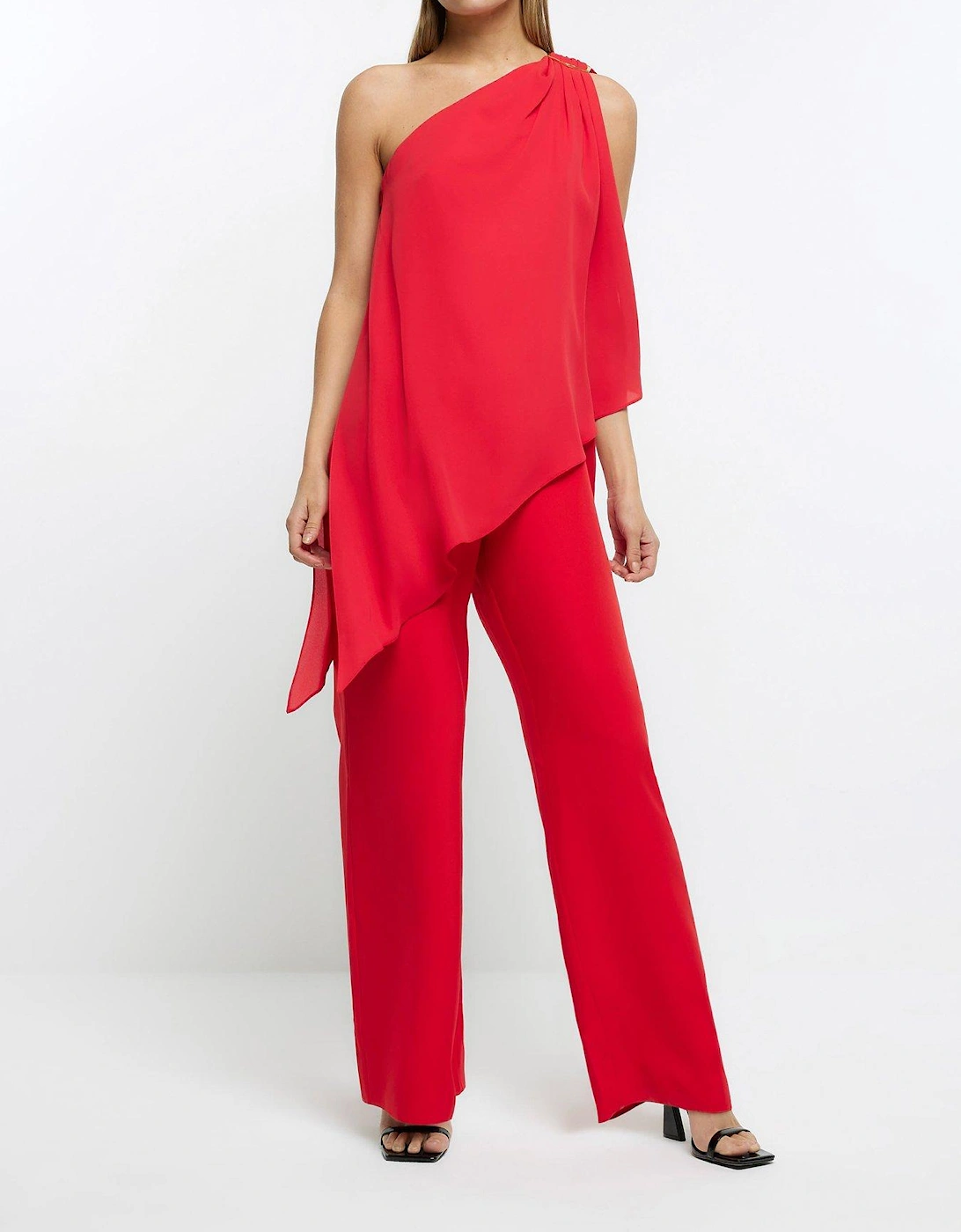 Drape Jumpsuit - Red, 3 of 2