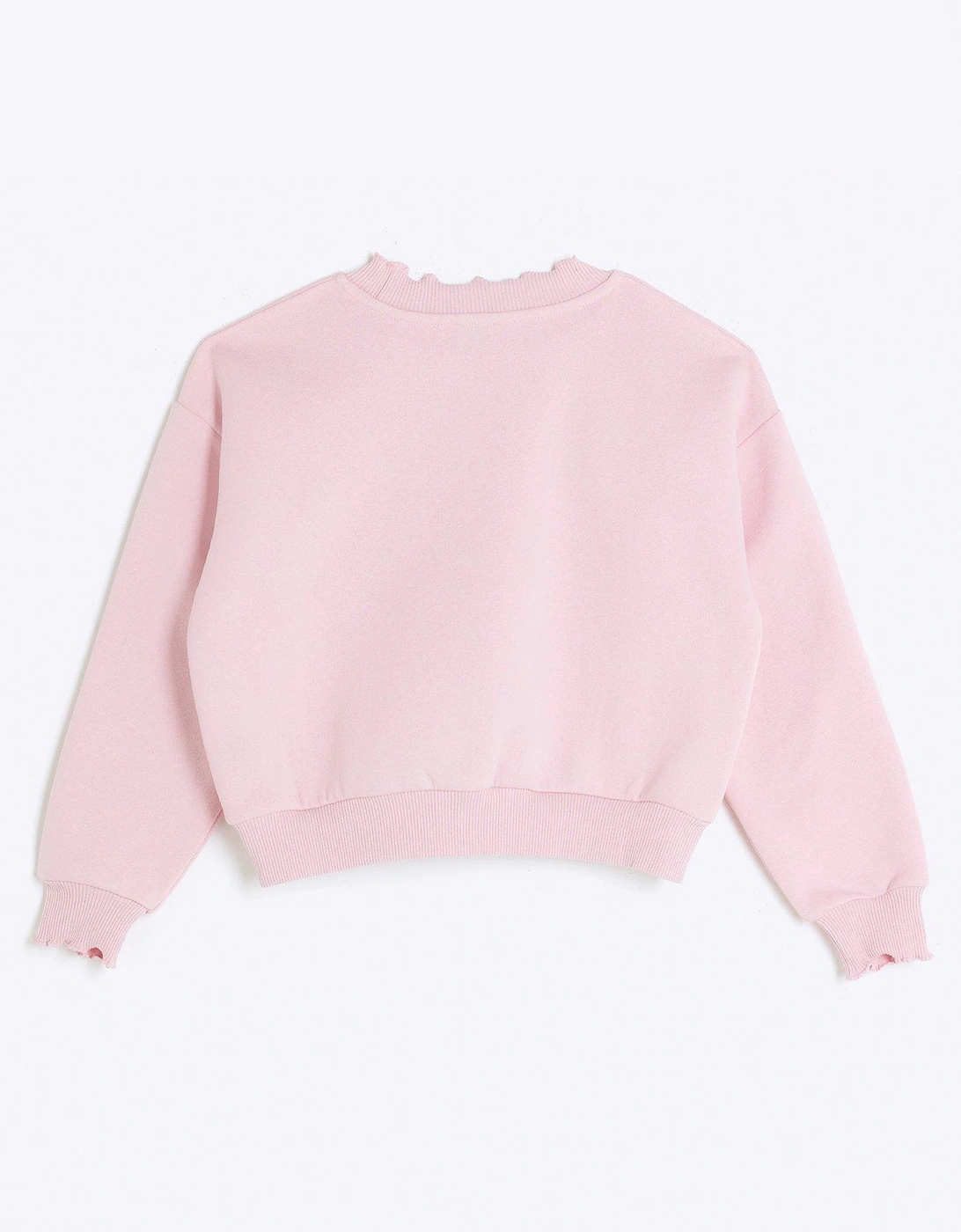 Girls Corsage Sweatshirt - Pink