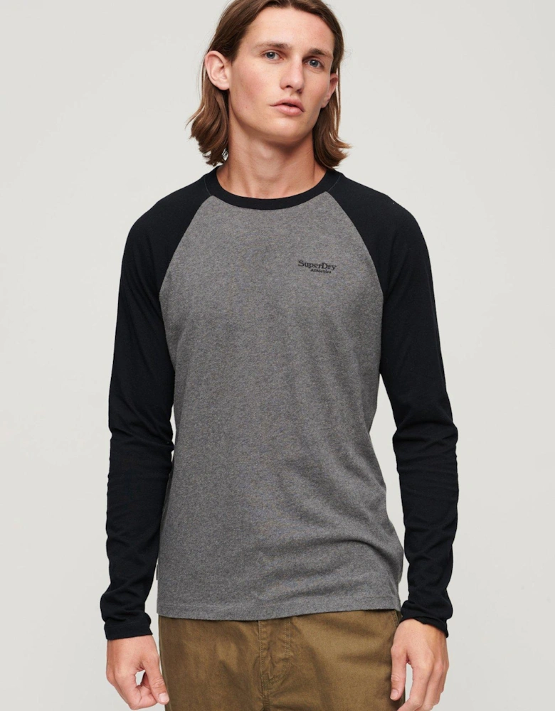 Essential Baseball Long Sleeve T-shirt - Dark Grey