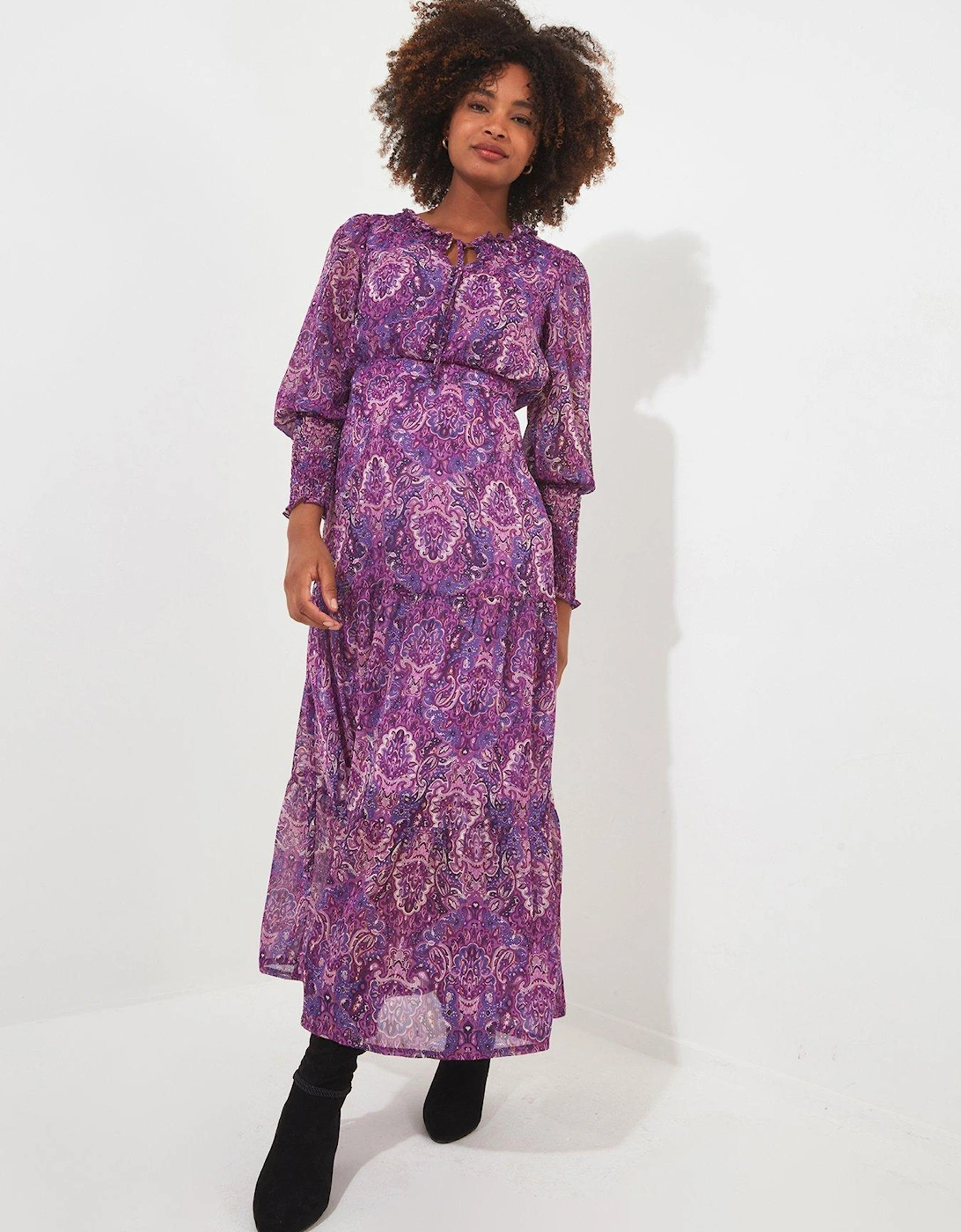 Iris Boho Dress - Purple, 2 of 1