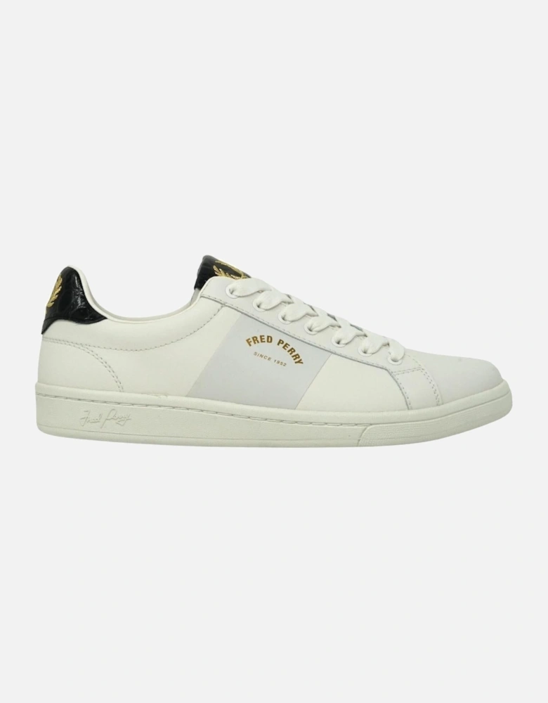 B1271 303 White Leather Trainers