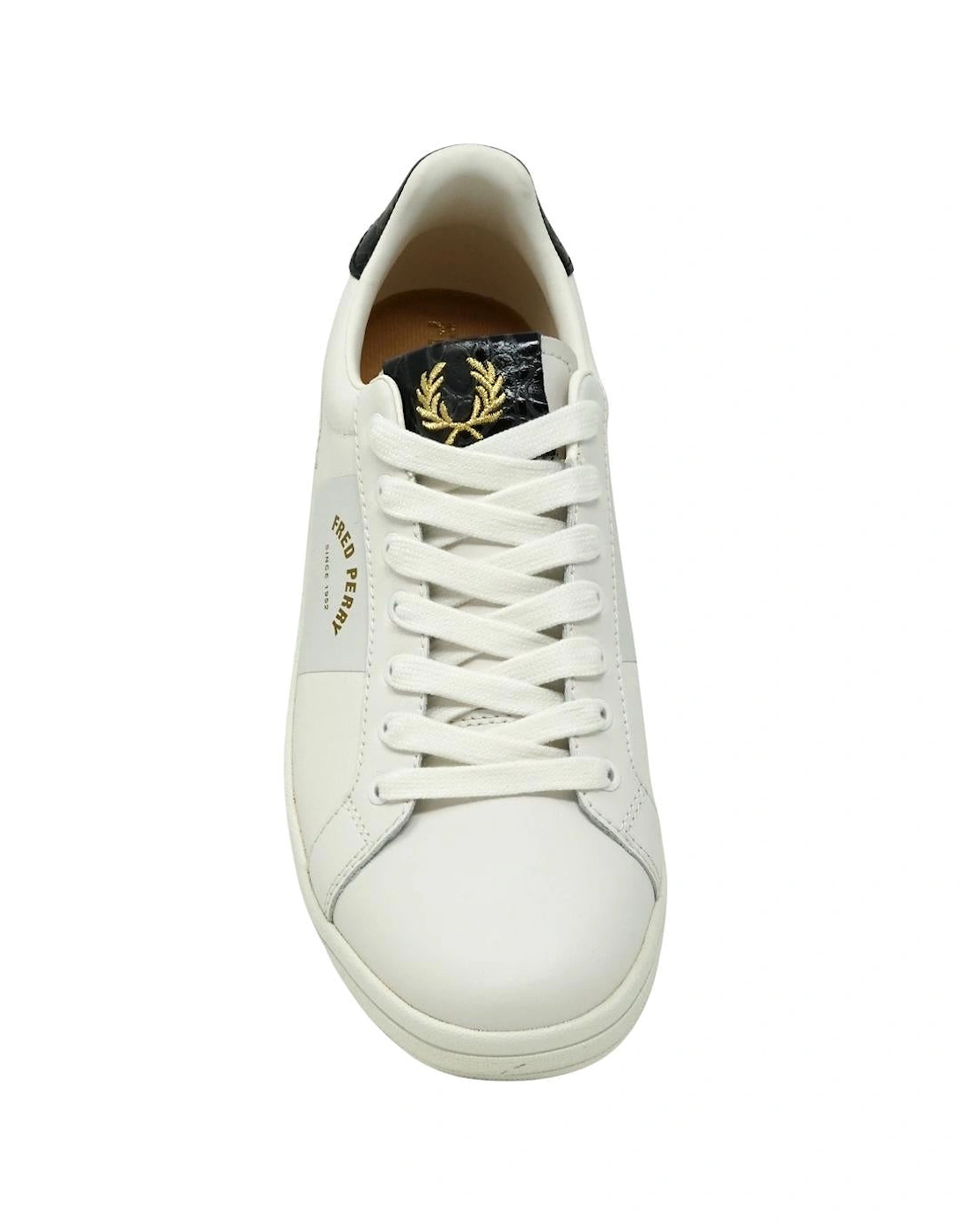 B1271 303 White Leather Trainers