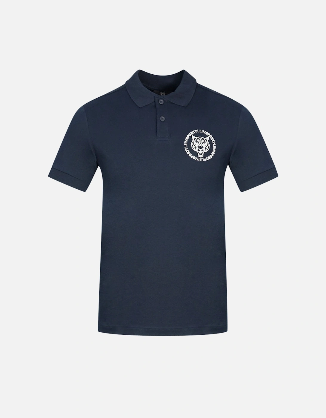Plein Sport Circle Chest Logo Navy Blue Polo Shirt, 3 of 2