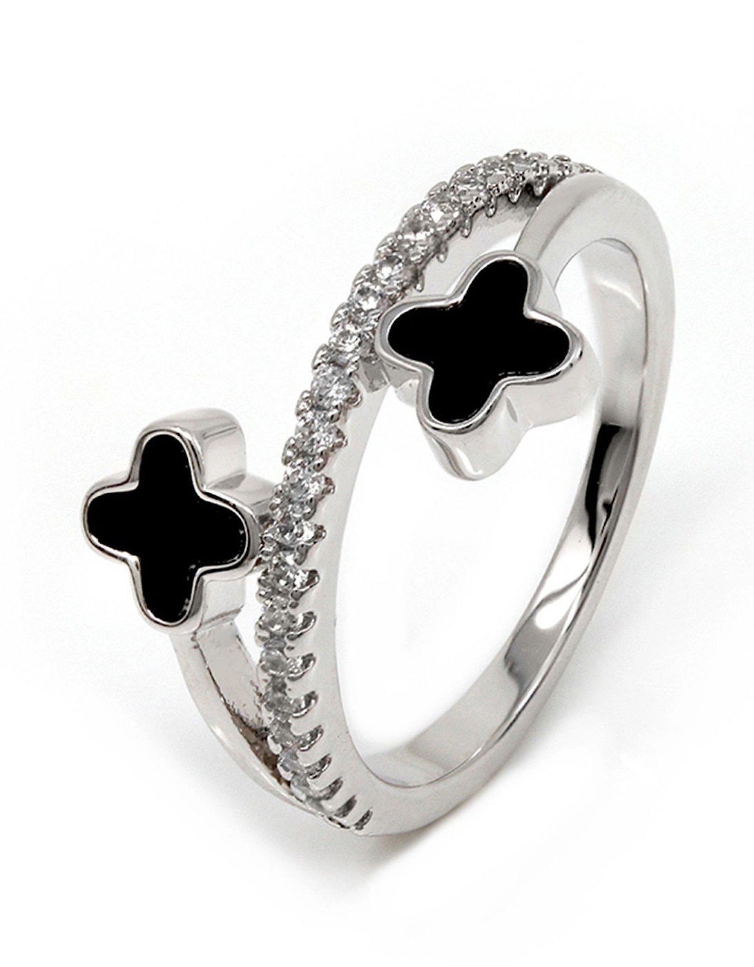 Luck Ring - Silver & Black, 2 of 1