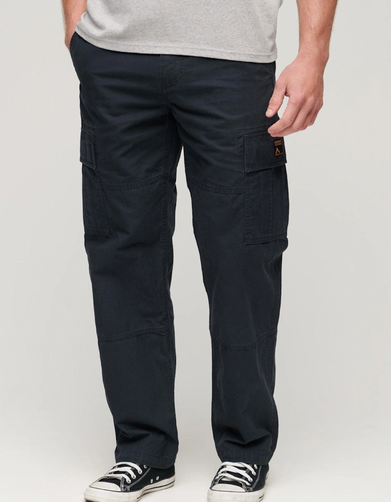 Loose Fit Cargo Trousers - Navy