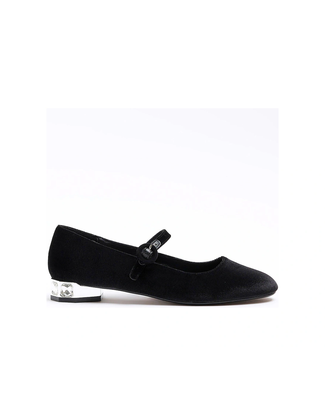 Diamante Heel Mary Jane Shoes - Black, 3 of 2