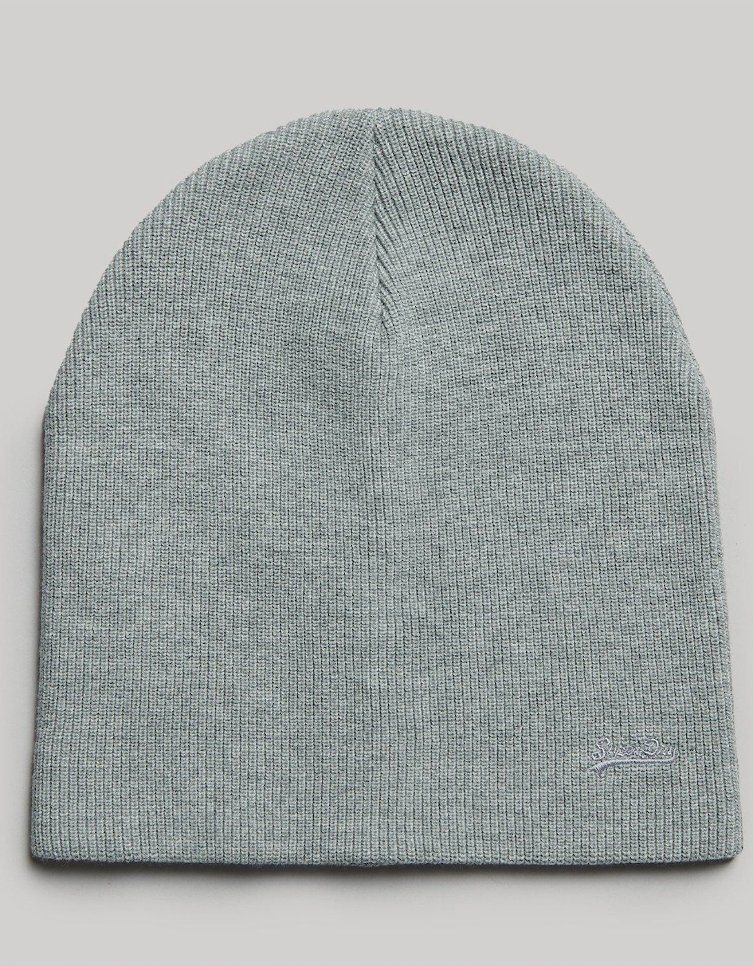 Cotton Vintage Logo Beanie Hat - Light Grey