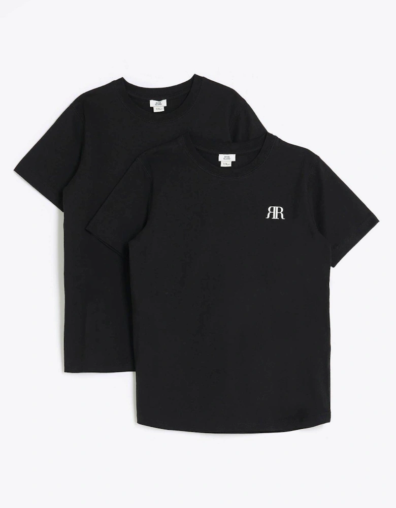 Boys Ri T-Shirt 2 Pack - Black