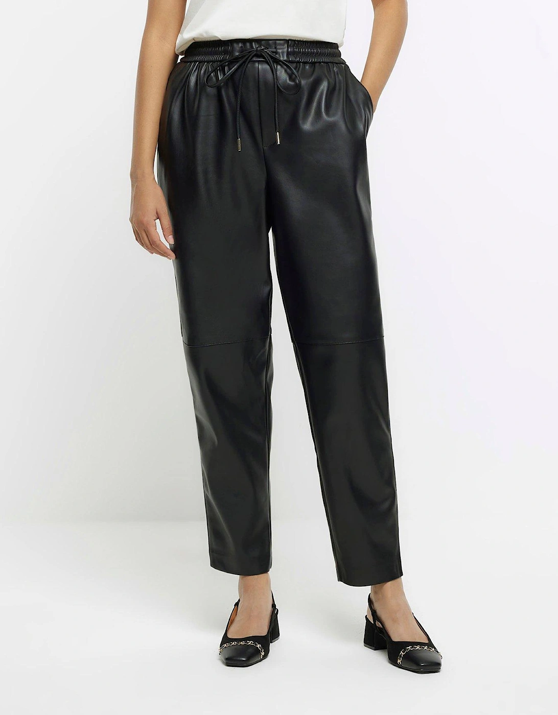 Elasticated Waist Seam Trouser - Black, 4 of 3