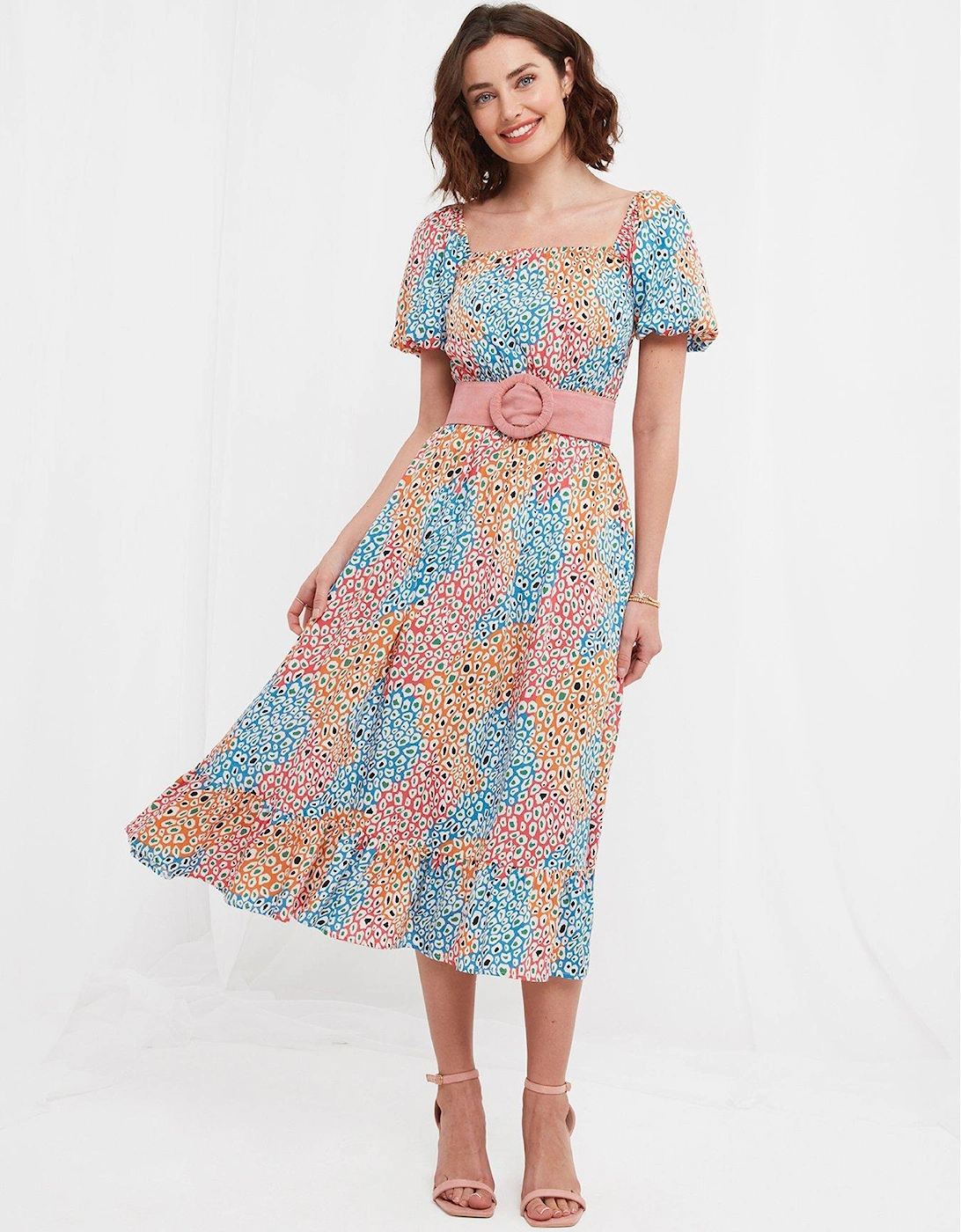 Lilly Leopard Midi Print Dress - Multi, 3 of 2