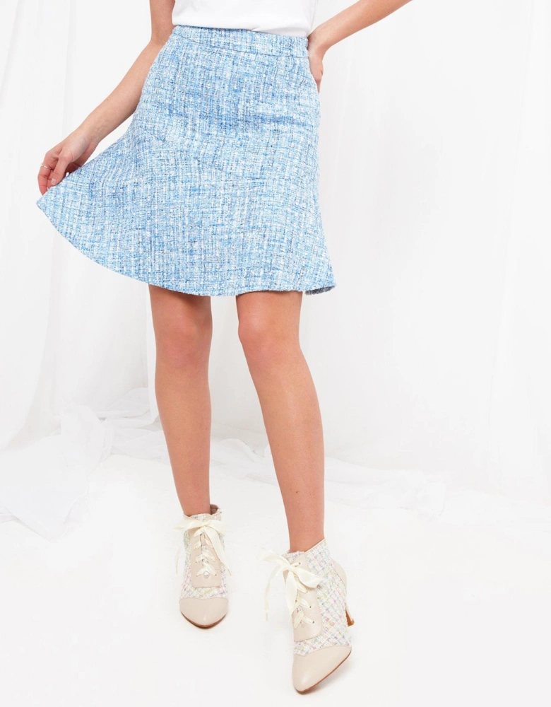 Chloe's Boucle Skirt - Blue
