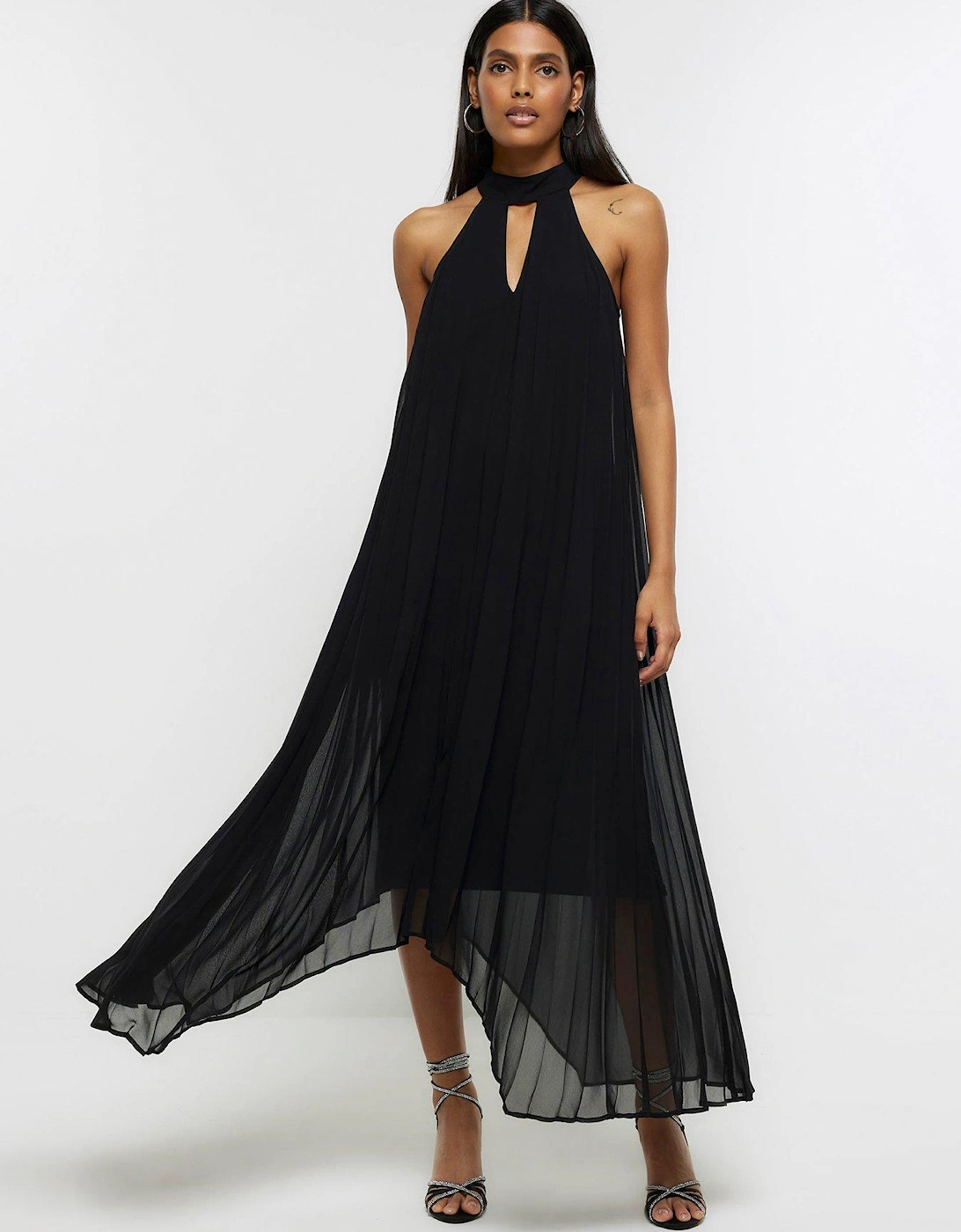 Pleated Midi Dress - Black, 3 of 2