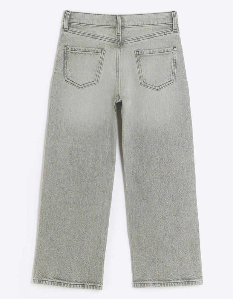 Girls Straight Leg Jeans - Grey
