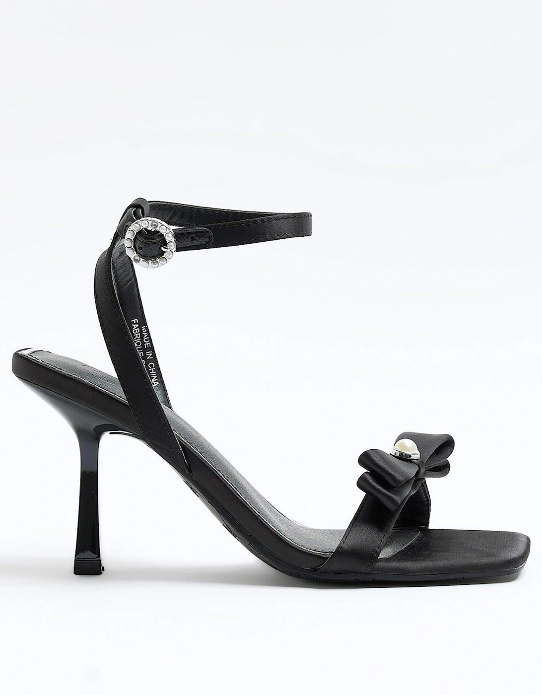 Pearl Detail Bow Sandal - Black, 3 of 2