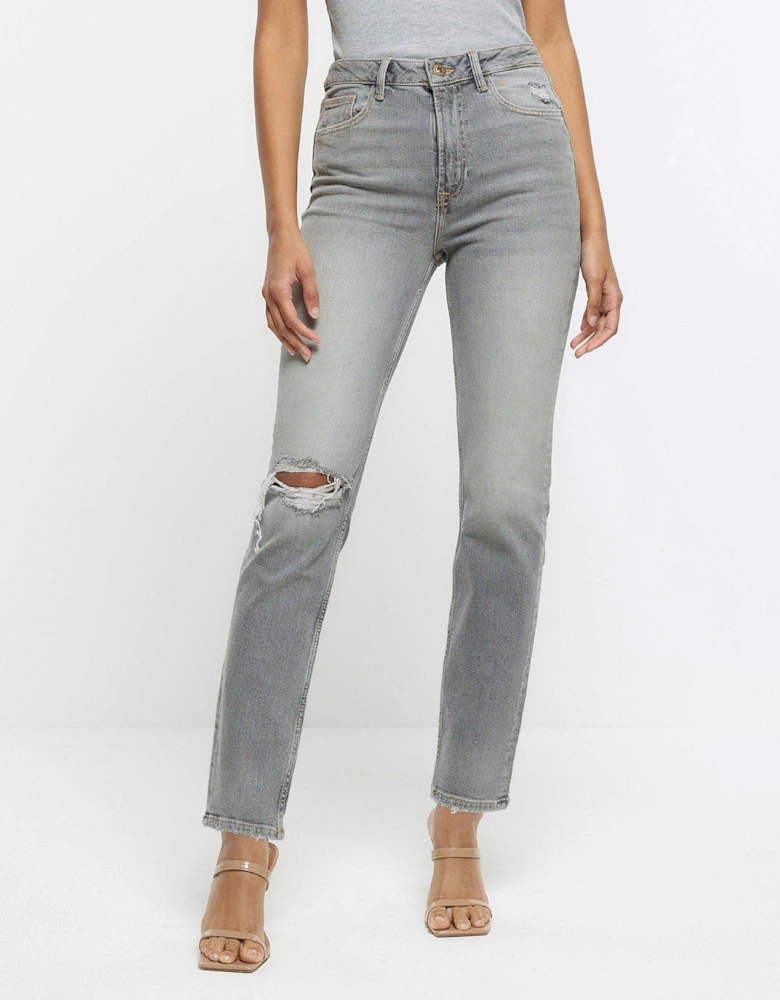 Slim Straight Jean - Light Grey