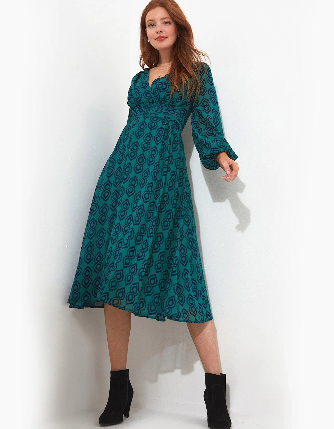 Tamzin Printed Dress - Green, 3 of 2