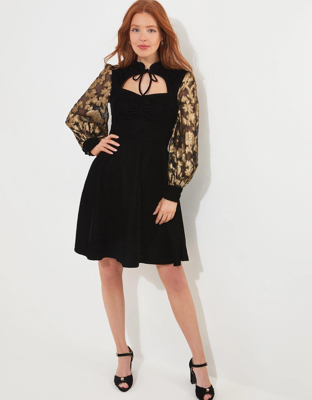 Celeste Velvet Dress - Black, 3 of 2