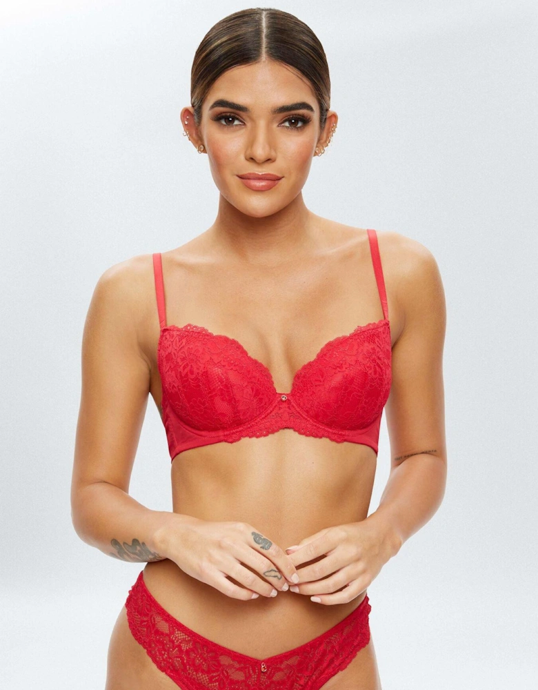 Sexy Lace Planet Plunge Red